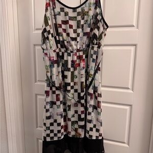 Lane Bryant Multicolor Checkered Midi Dress